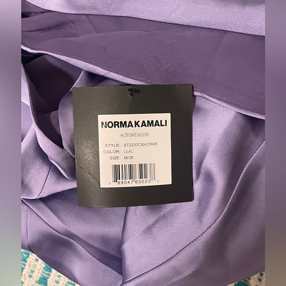 Norma Kamali Bias-Cut Satin Halter Gown - Picture 6 of 6